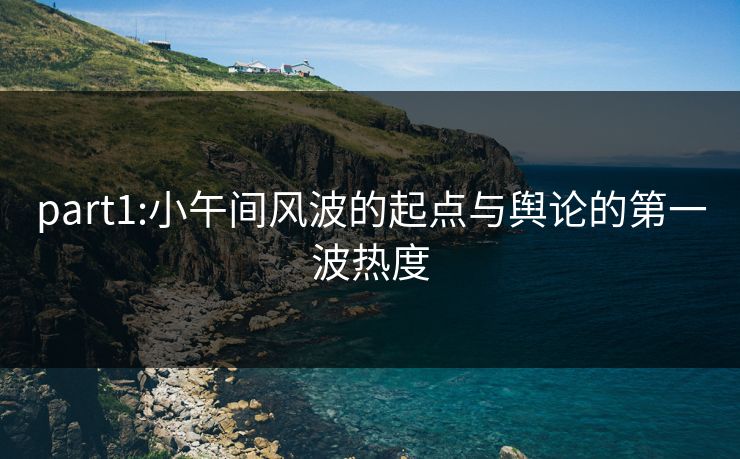 part1:小午间风波的起点与舆论的第一波热度